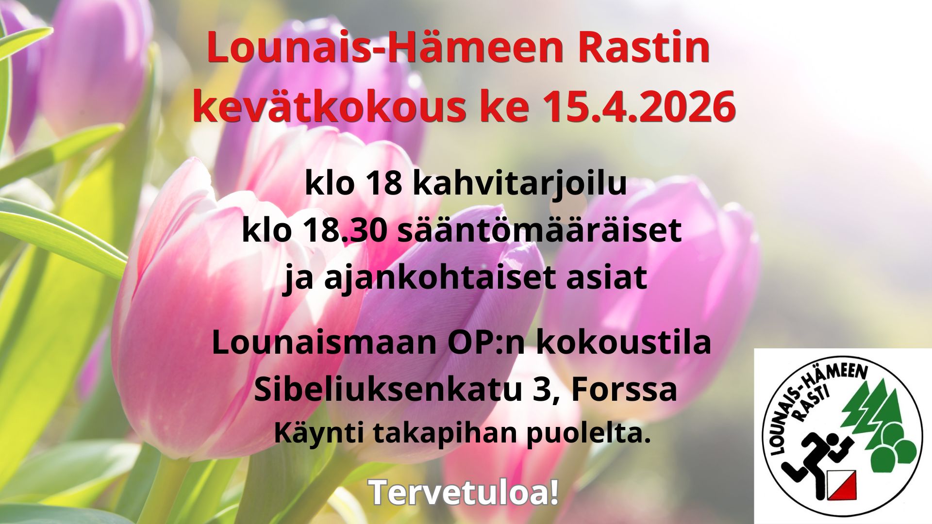 Kevätkokous ke 15.4.2026